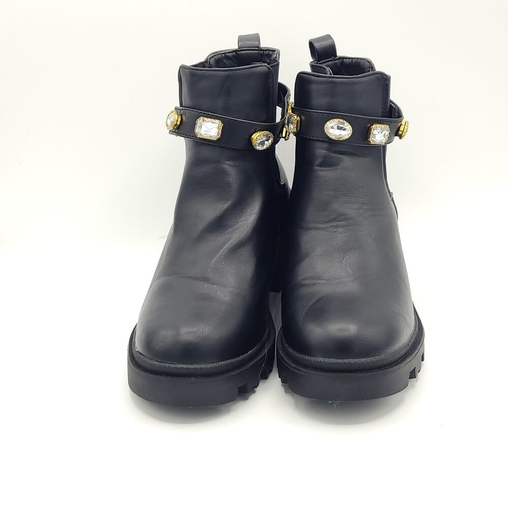 Nicole Miller Chelsey Rhinestone Strap Boots Black women's size 7.5 - Picture 7 of 9